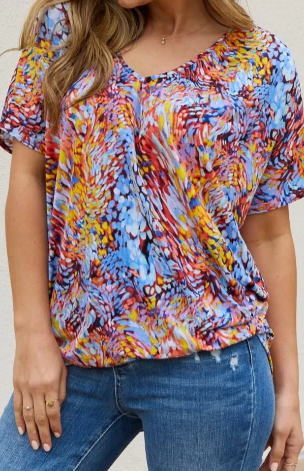 Bellamie Printed Dolman Flowy Top - Online Exclusive