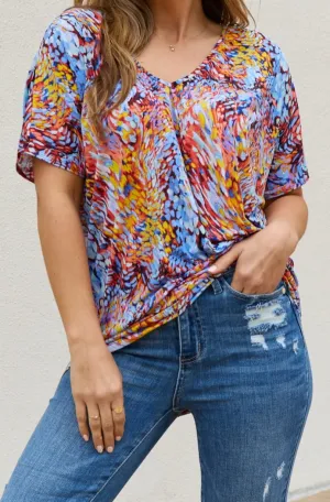 Bellamie Printed Dolman Flowy Top - Online Exclusive