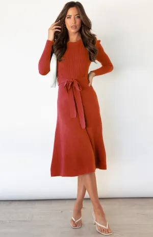 BerryBetty - Women's Long Sleeve Cable Knit Sweater Dresses