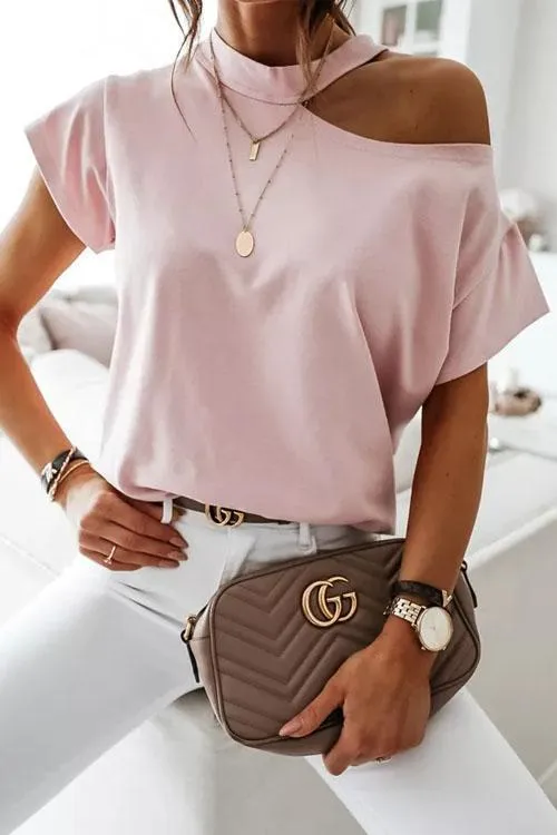 Beverly – Shoulder Cut Simple Shirt for Women