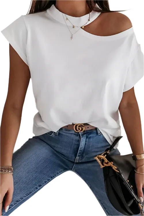 Beverly – Shoulder Cut Simple Shirt for Women