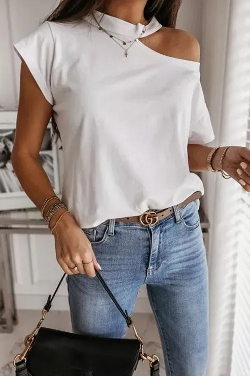 Beverly – Shoulder Cut Simple Shirt for Women