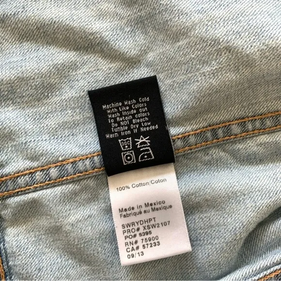 Big Star 1974 Cropped Button Front Denim Vest Size Small