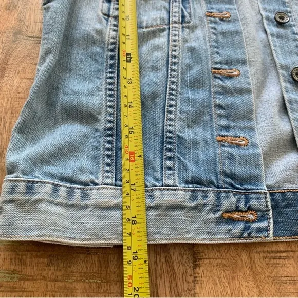 Big Star 1974 Cropped Button Front Denim Vest Size Small