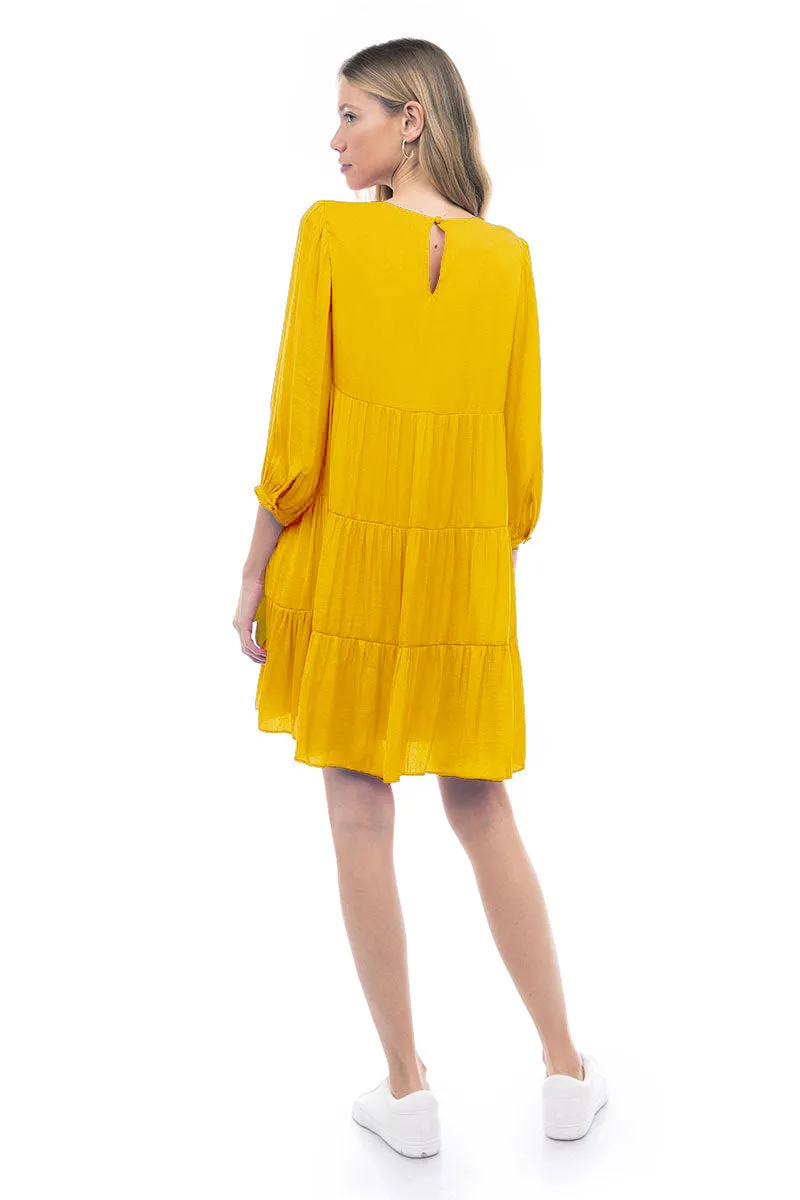 Billowy Tiered Babydoll Dress