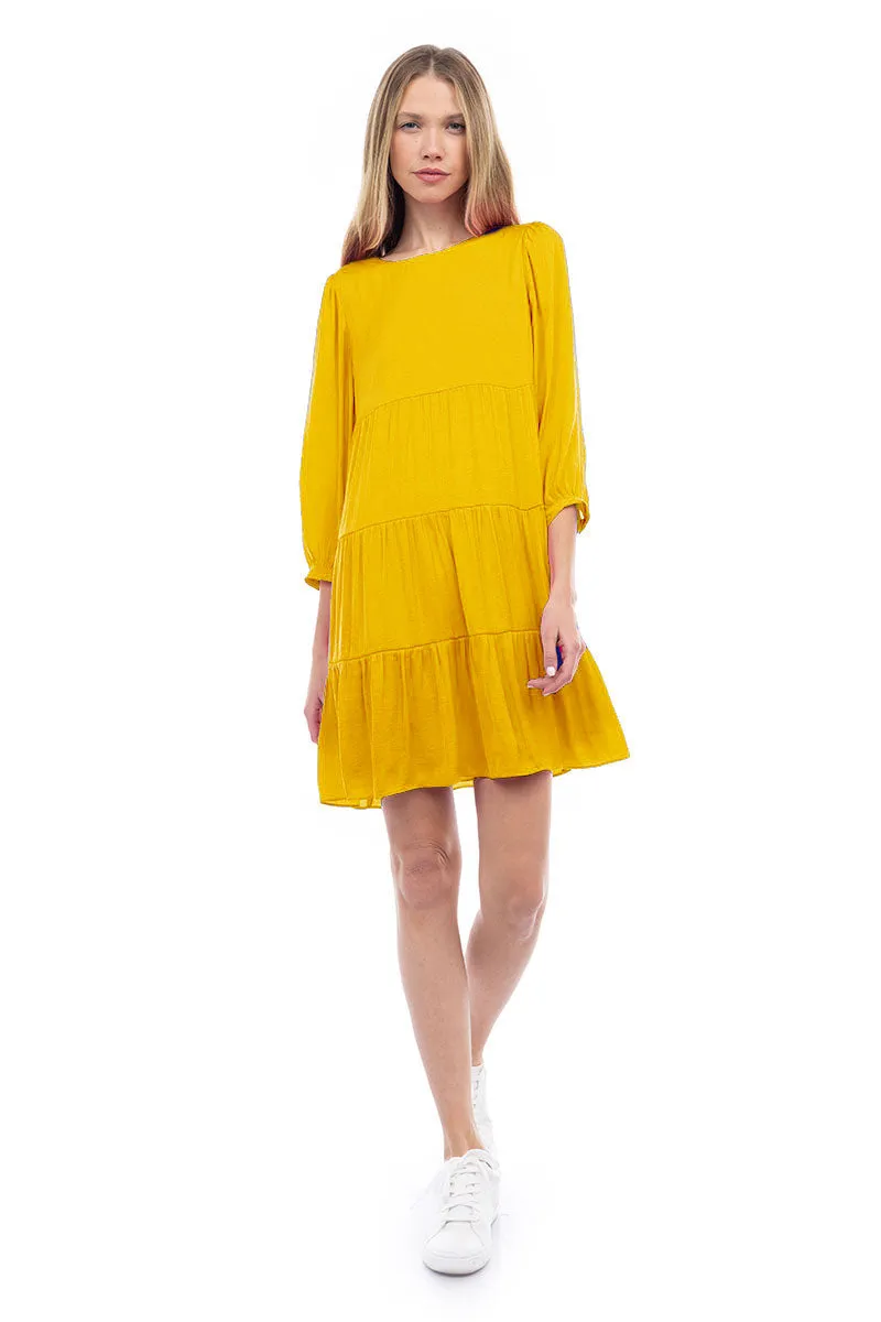 Billowy Tiered Babydoll Dress