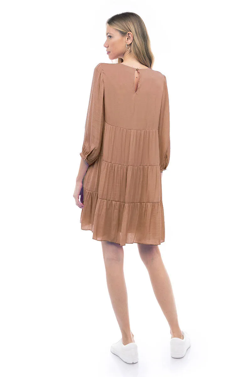 Billowy Tiered Babydoll Dress