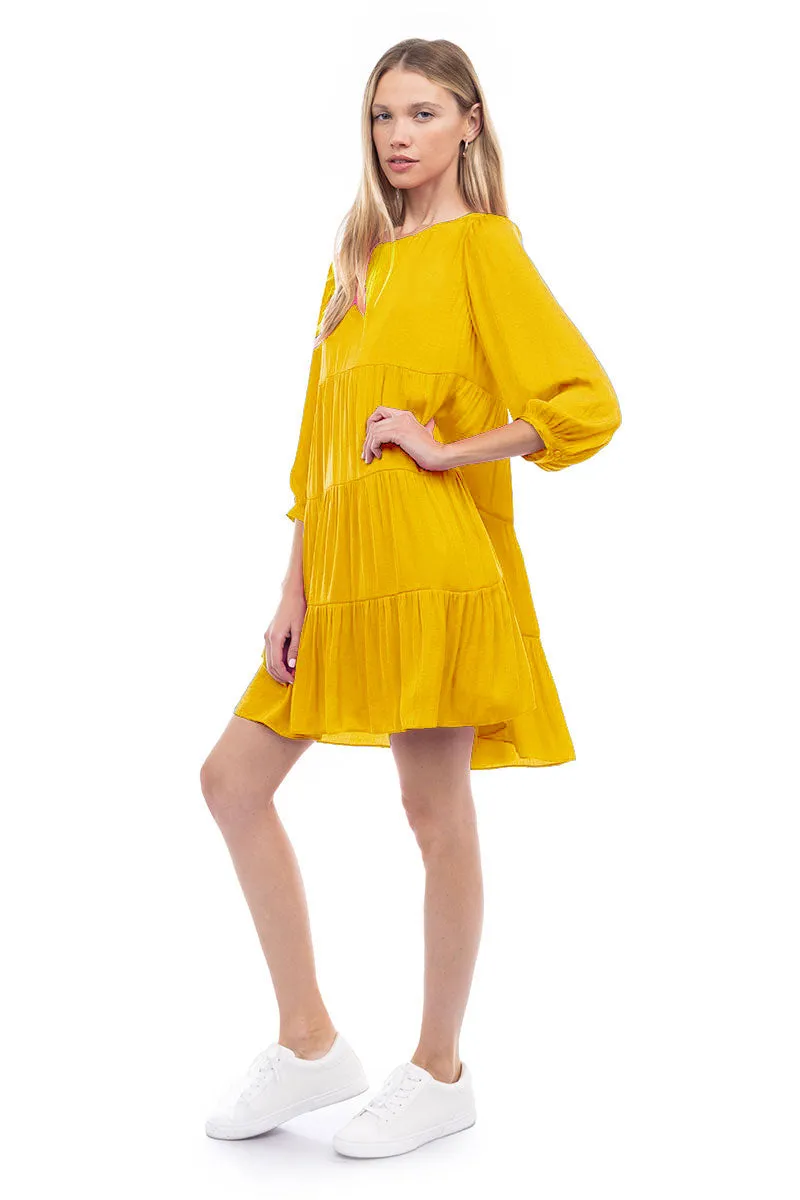 Billowy Tiered Babydoll Dress