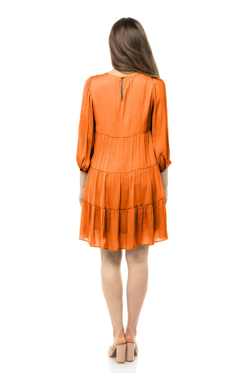 Billowy Tiered Babydoll Dress