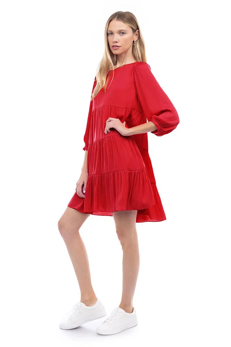 Billowy Tiered Babydoll Dress