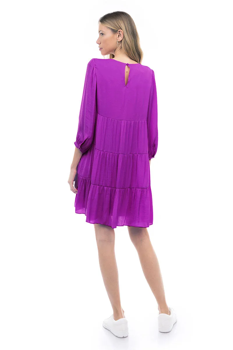 Billowy Tiered Babydoll Dress
