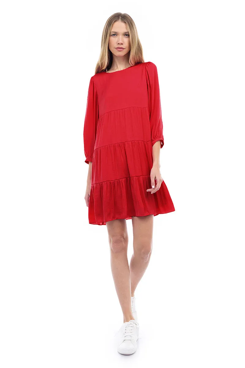 Billowy Tiered Babydoll Dress