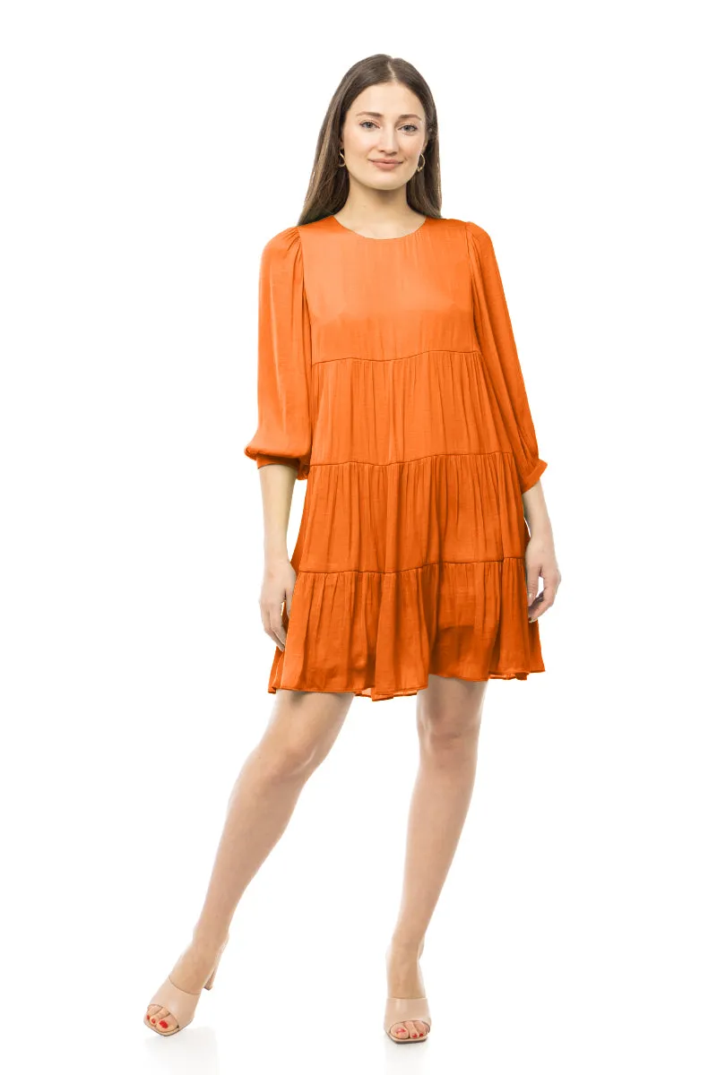 Billowy Tiered Babydoll Dress
