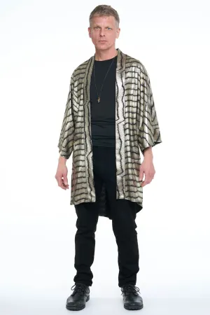 Black & Gold Metallic Wave Zen Funk Unisex Kimono