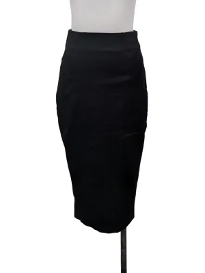 Black Back Slit Skirt