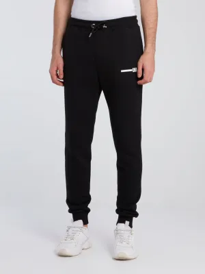 Black Contrast Tape Track Pants