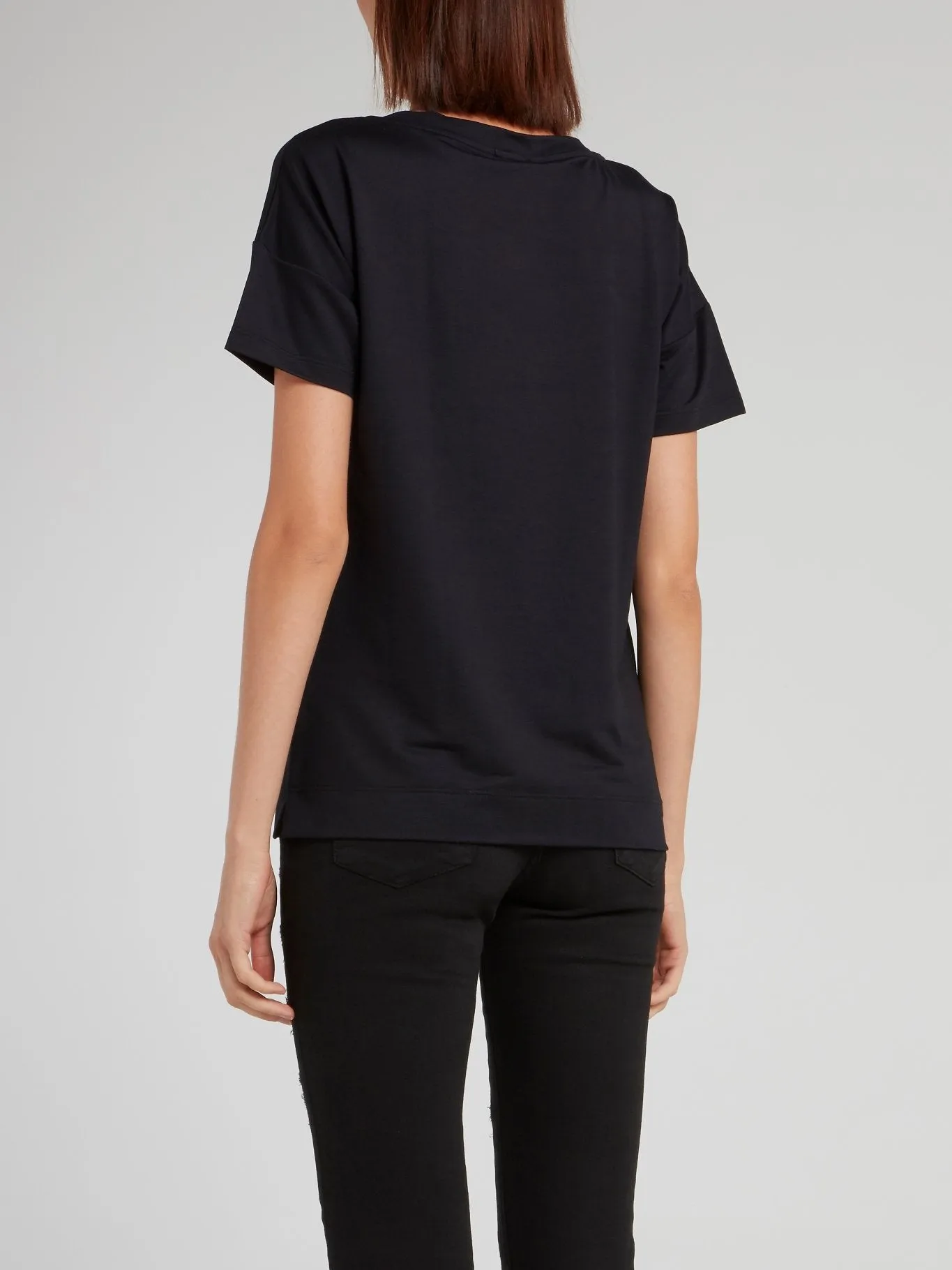 Black Embellished Statement Shirt