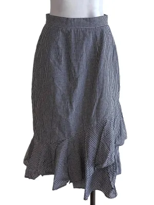 Black Gingham Ruffle Skirt LB