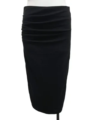 Black Ruched Side Skirt