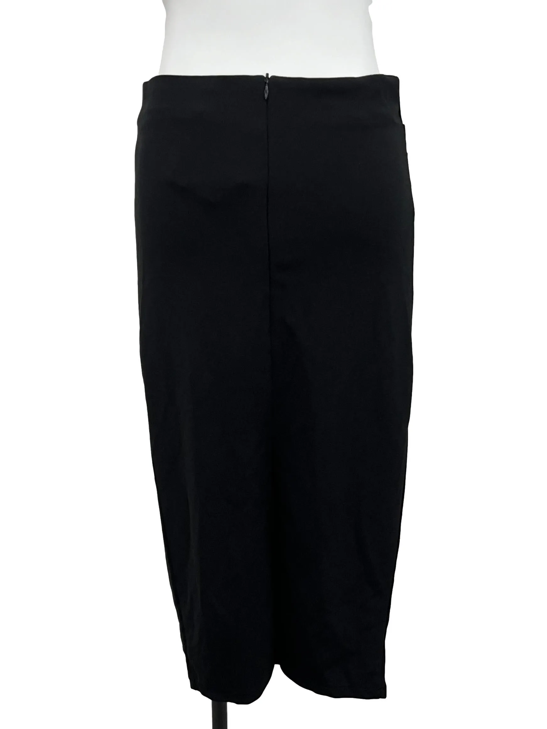 Black Ruched Side Skirt