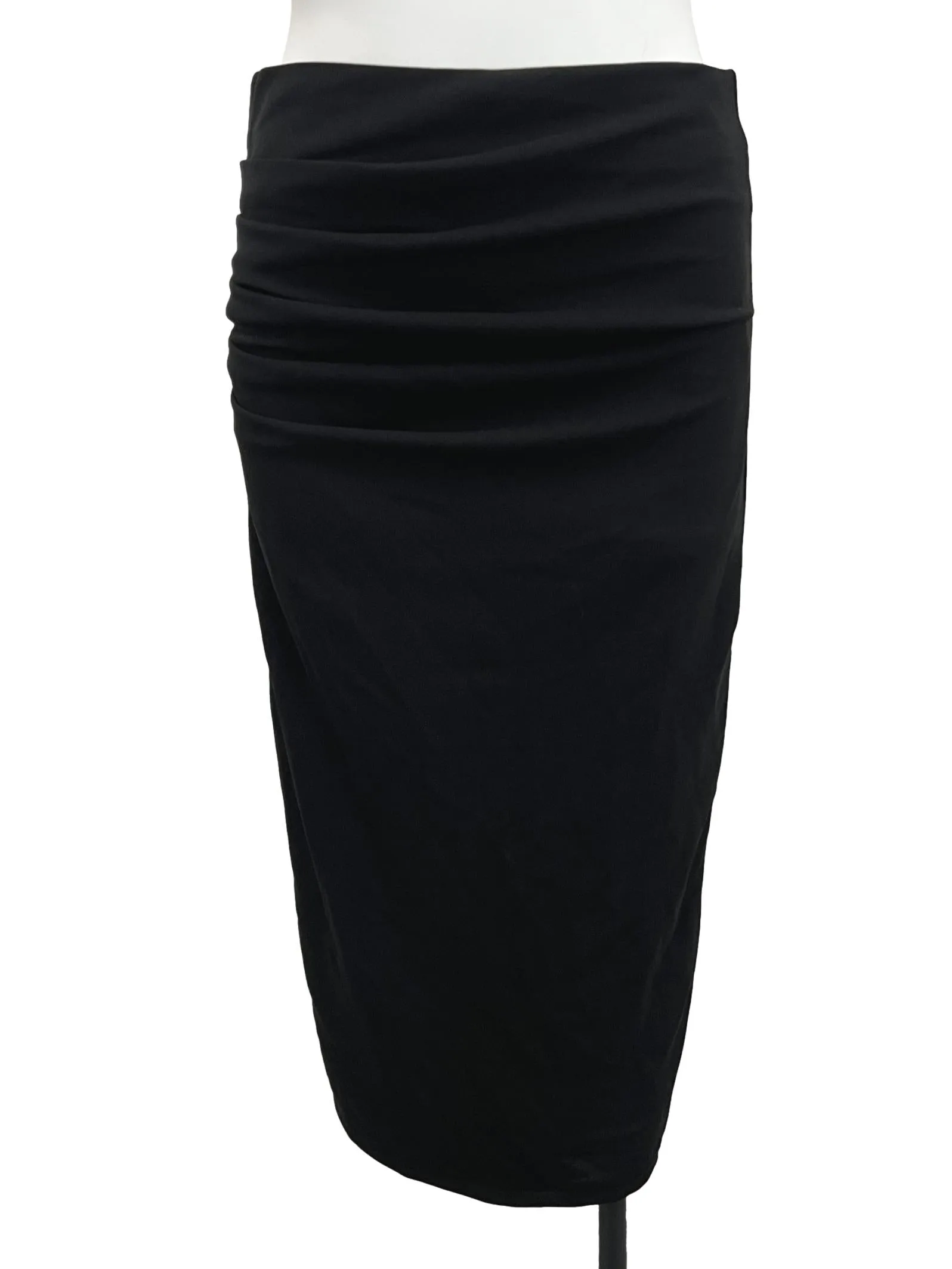 Black Ruched Side Skirt