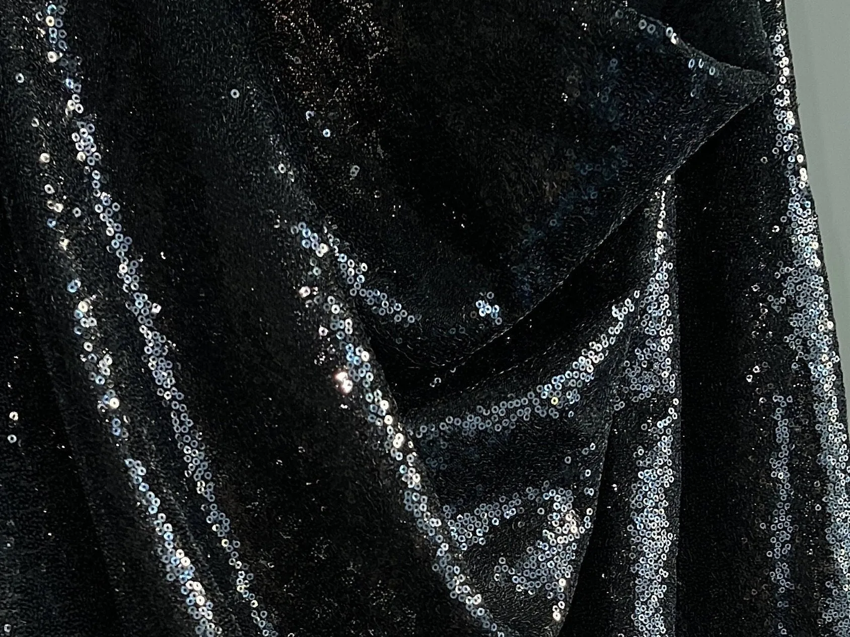 Black Sequined Mesh