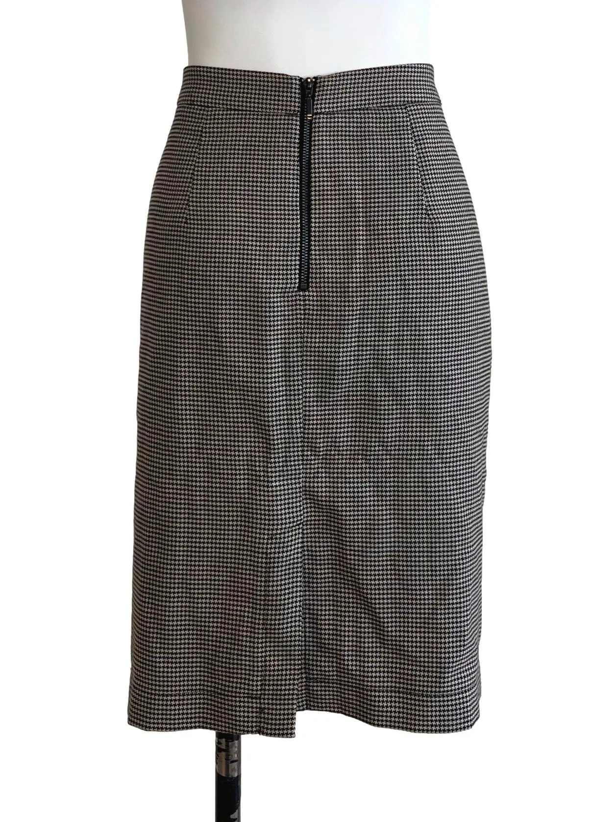 Black White Houndstooth Skirt