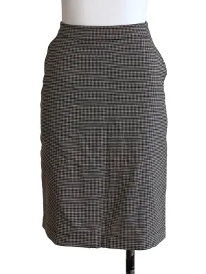 Black White Houndstooth Skirt