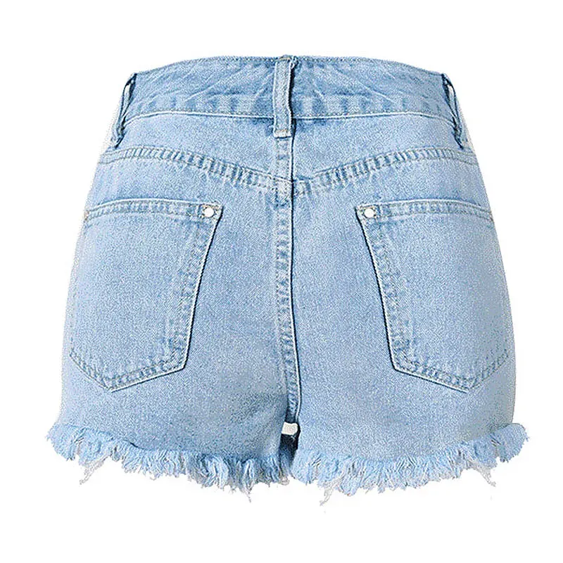 BloomEdge High-Rise Floral Embroidered Jean Shorts