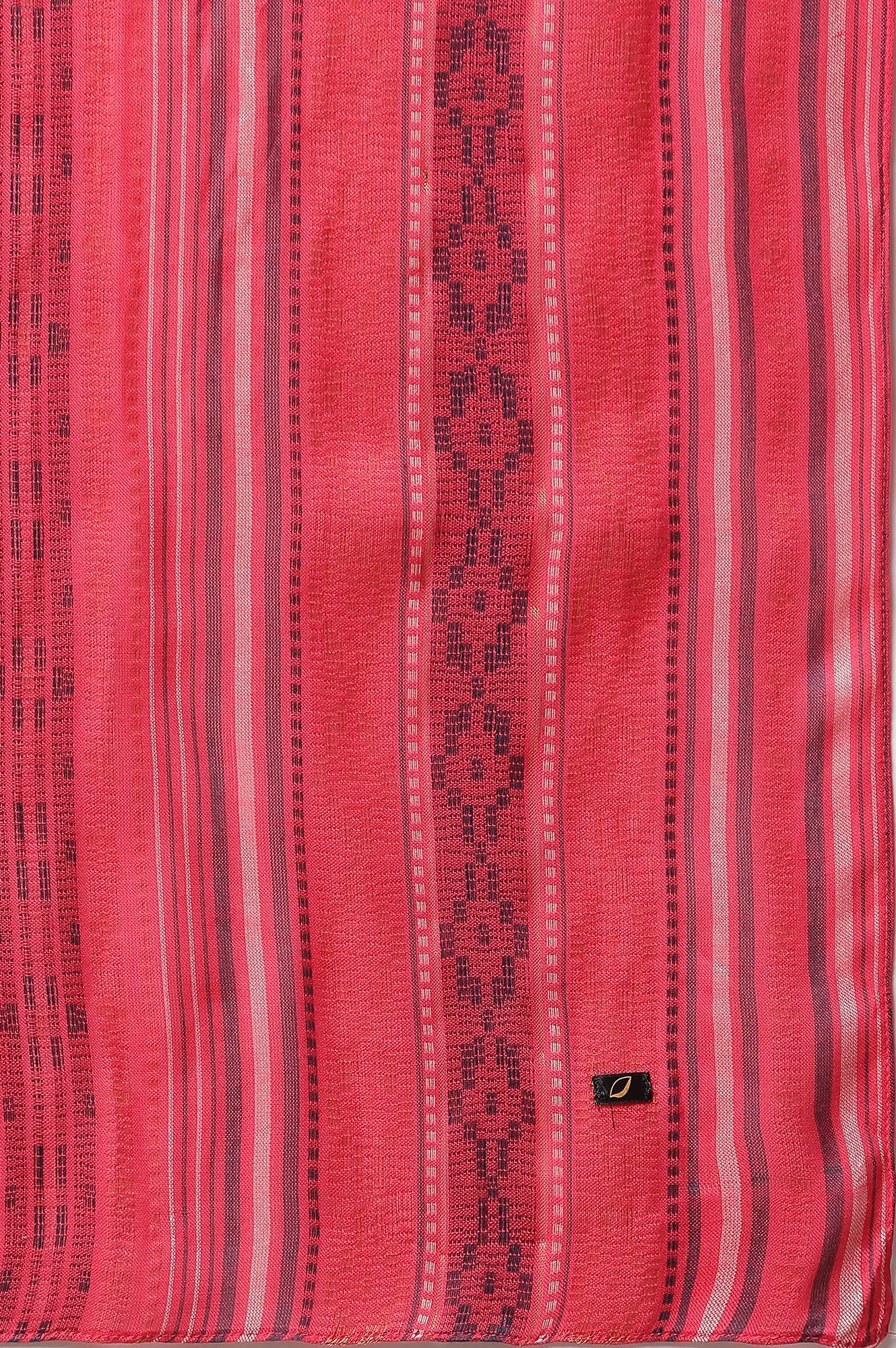 Blue Printed Flared Kurta, Tights and Dupatta Set