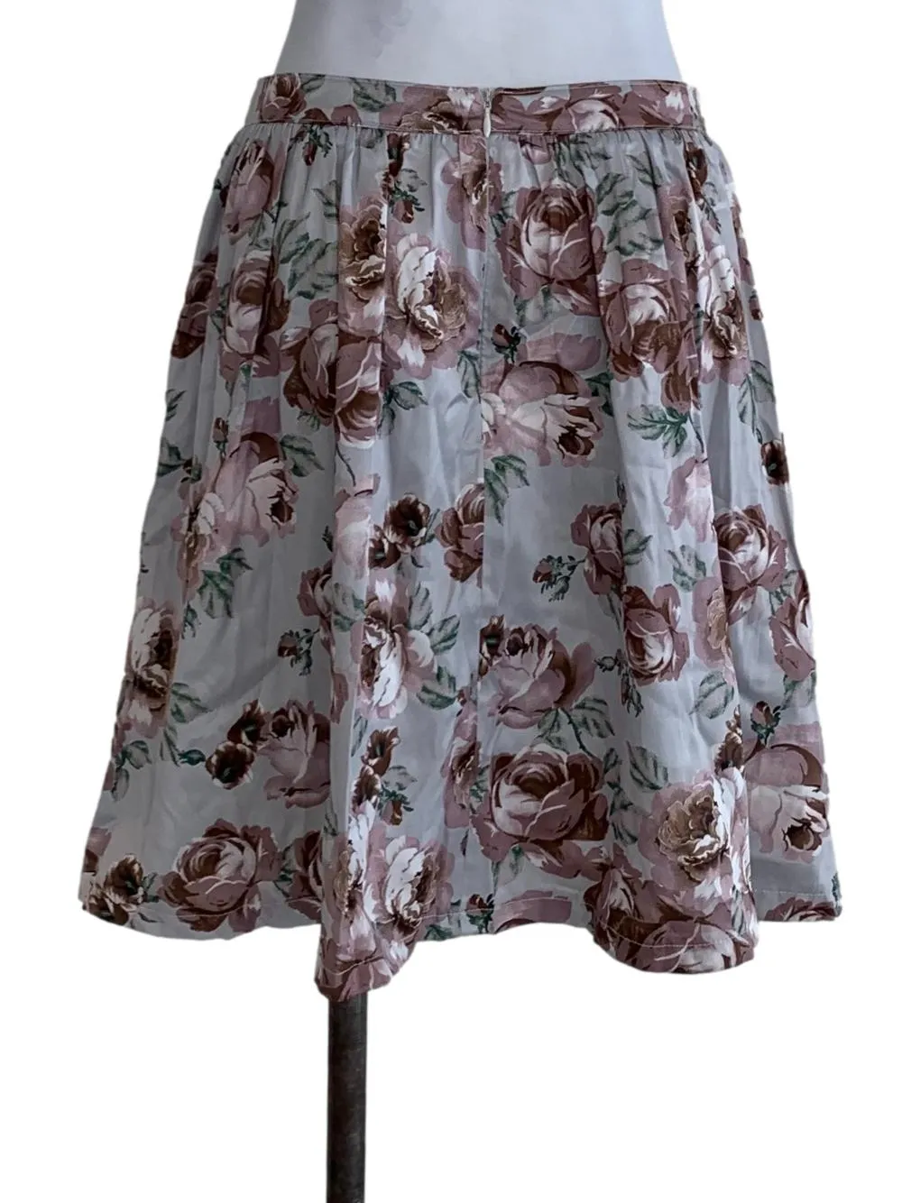Blush Pink Floral Mini Skirt