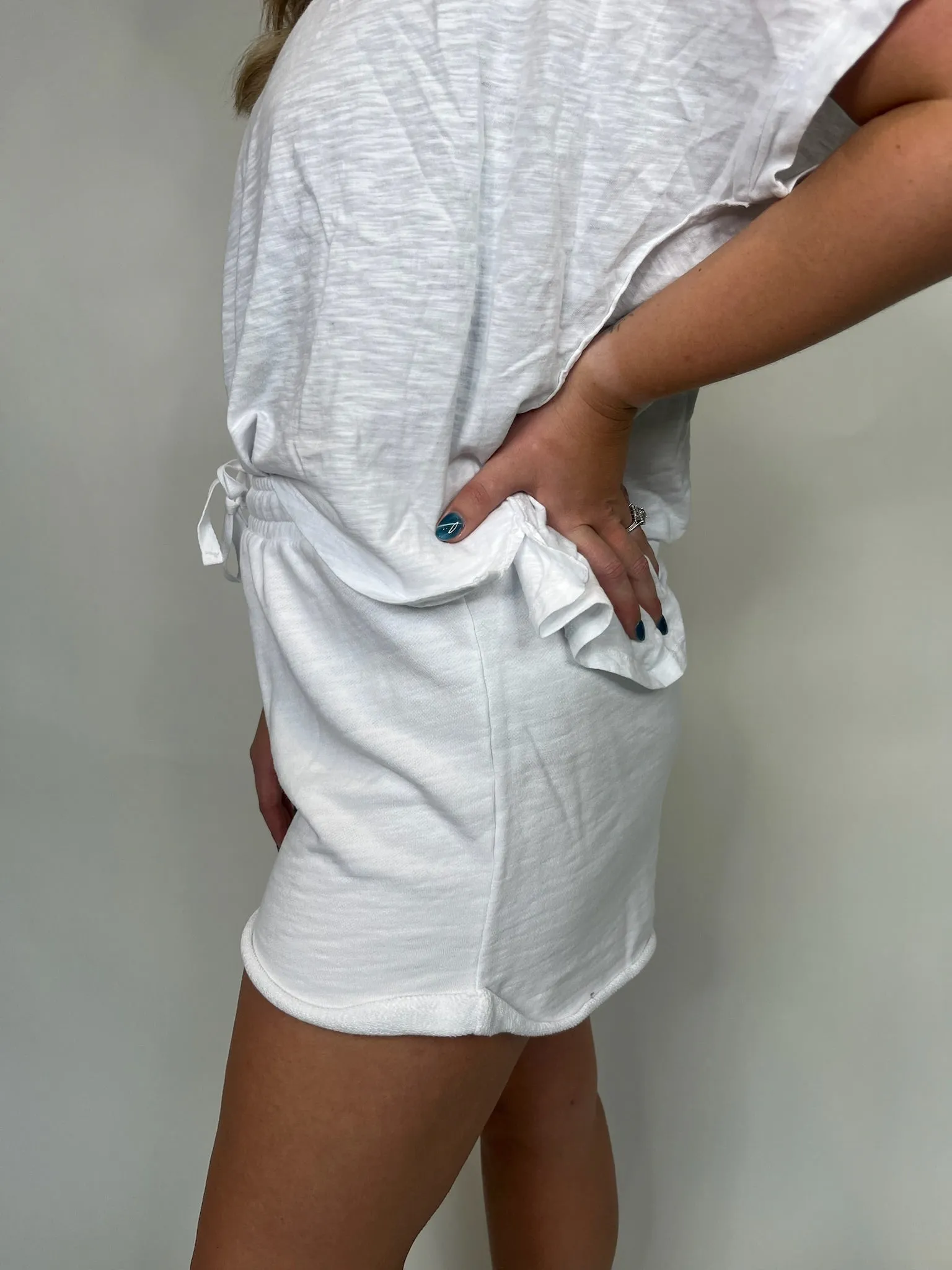Bobi Roll Cuff Tie Waist Short