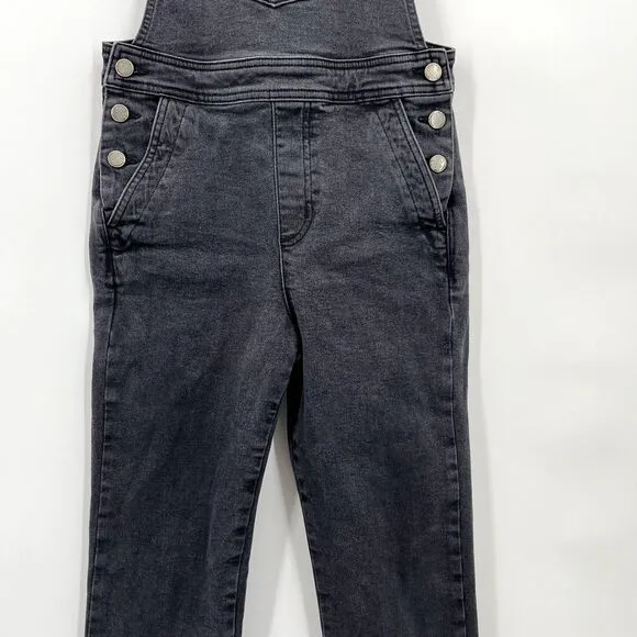 Boden Denim Girlfriend Dungarees Overalls in Washed Black, Size 2, Classic