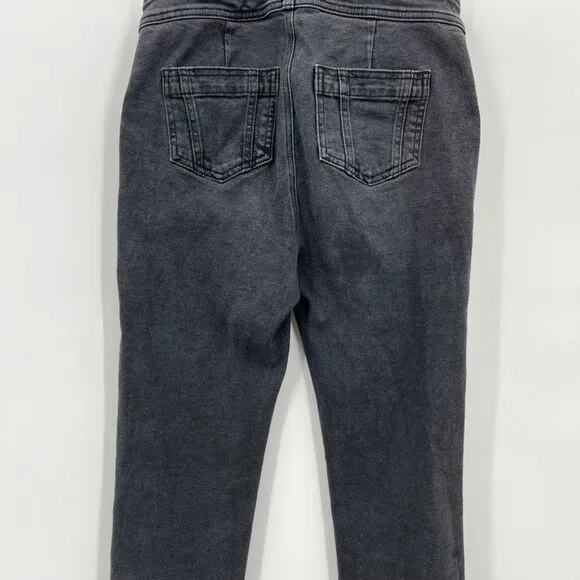 Boden Denim Girlfriend Dungarees Overalls in Washed Black, Size 2, Classic