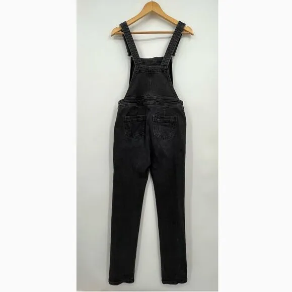 Boden Denim Girlfriend Dungarees Overalls in Washed Black, Size 2, Classic