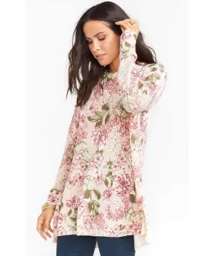 Bonfire Sweater Hydrangea Blooms Knit