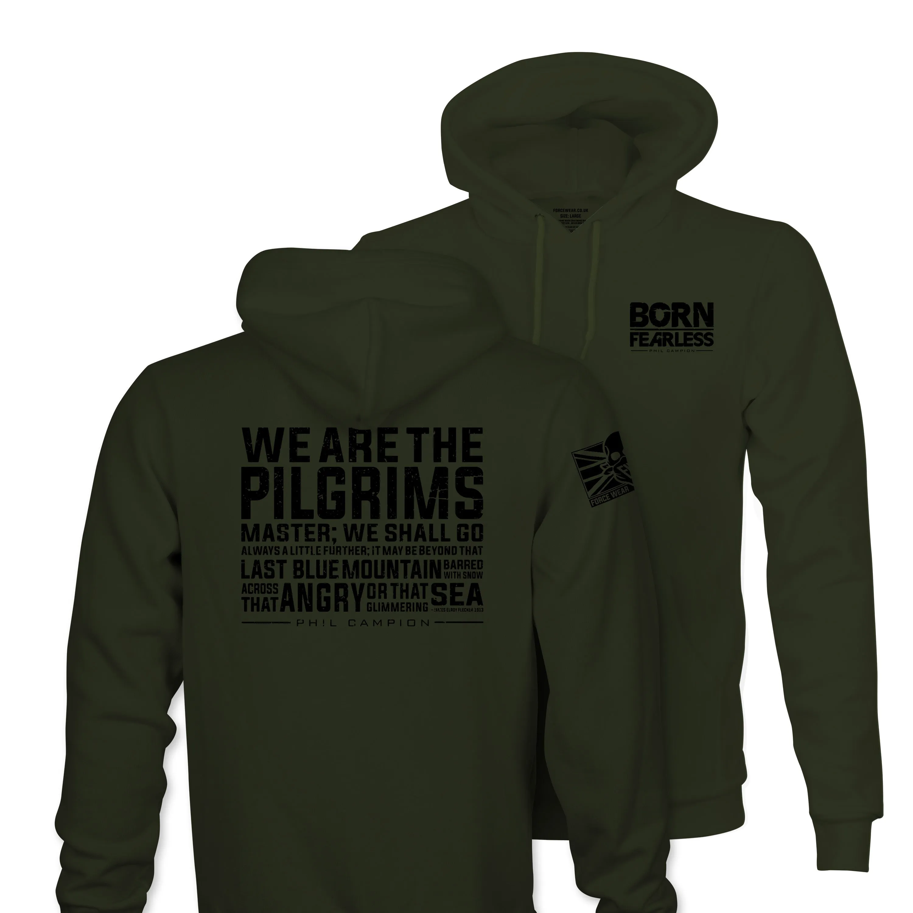 BORN FEARLESS WE ARE THE PILGRIMS T&B HOODIE