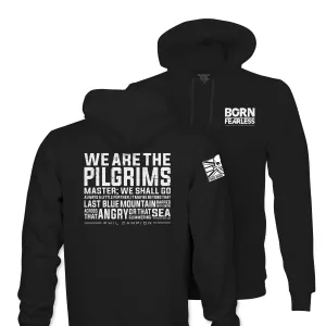 BORN FEARLESS WE ARE THE PILGRIMS WHITE T&B HOODIE