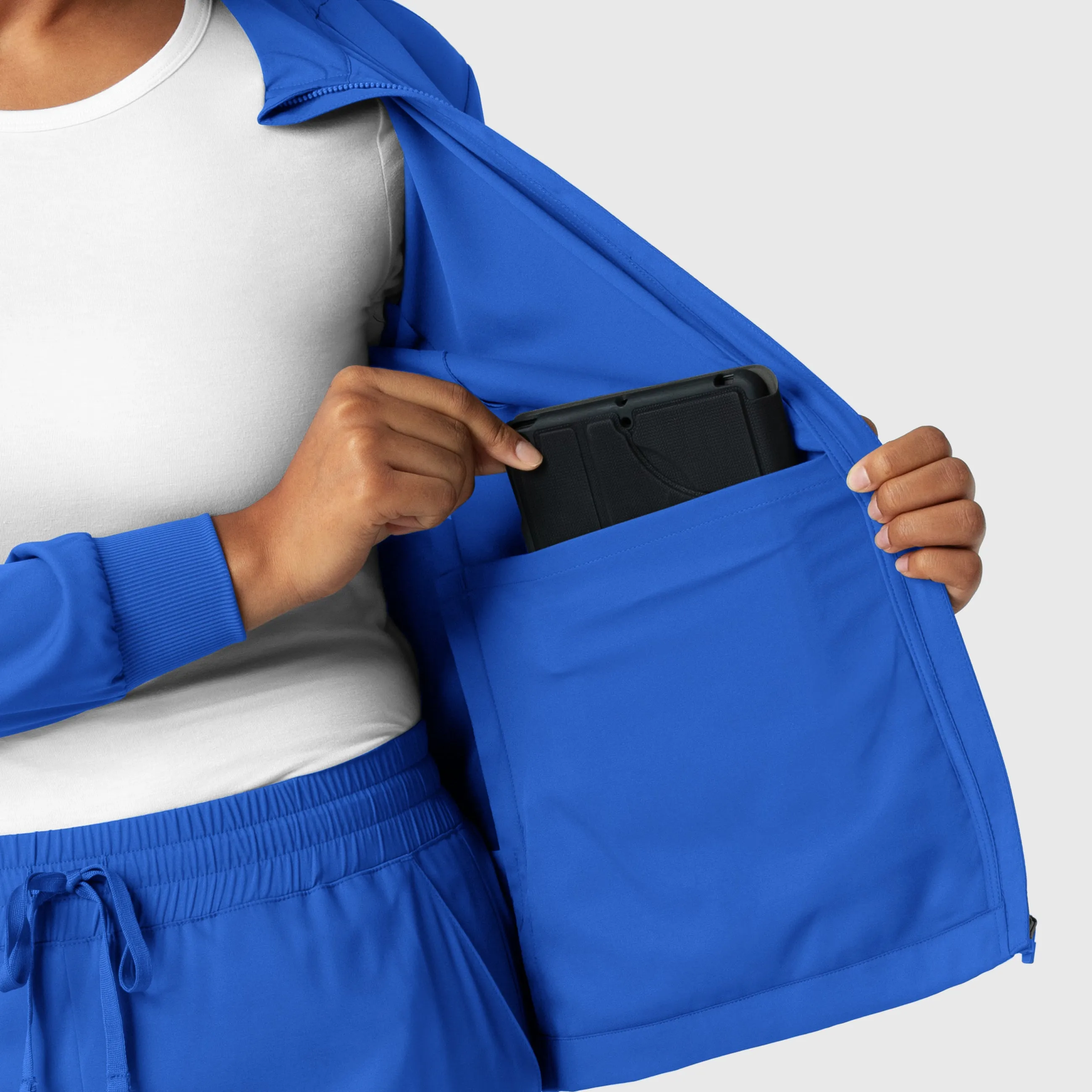Boundless 8151 Warm Up Scrub Jacket Royal