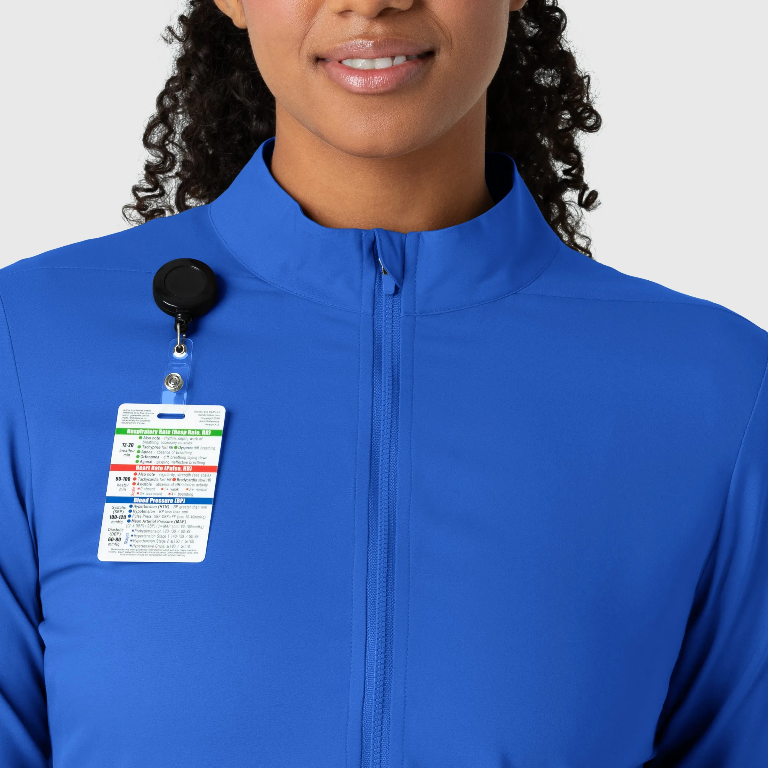 Boundless 8151 Warm Up Scrub Jacket Royal