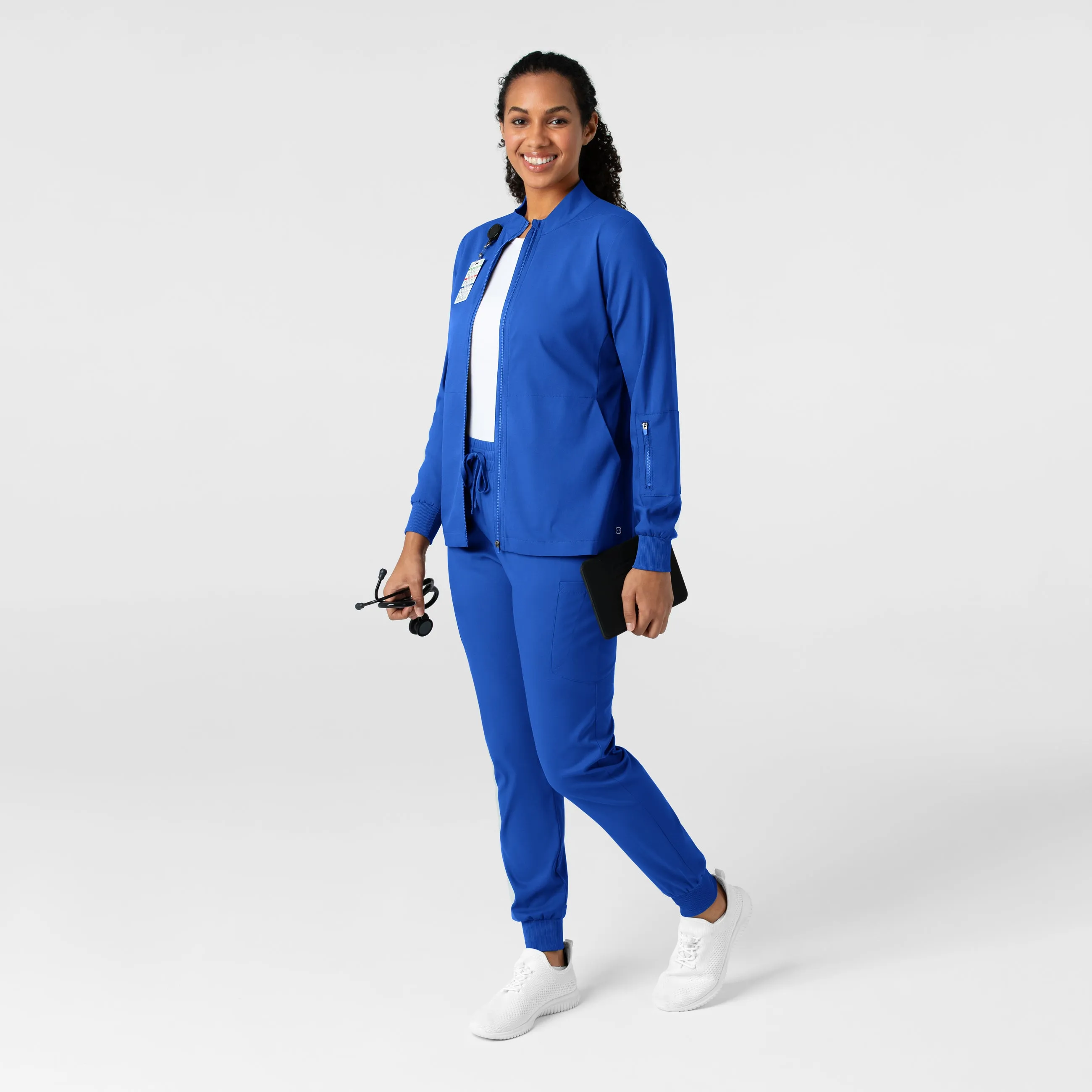 Boundless 8151 Warm Up Scrub Jacket Royal