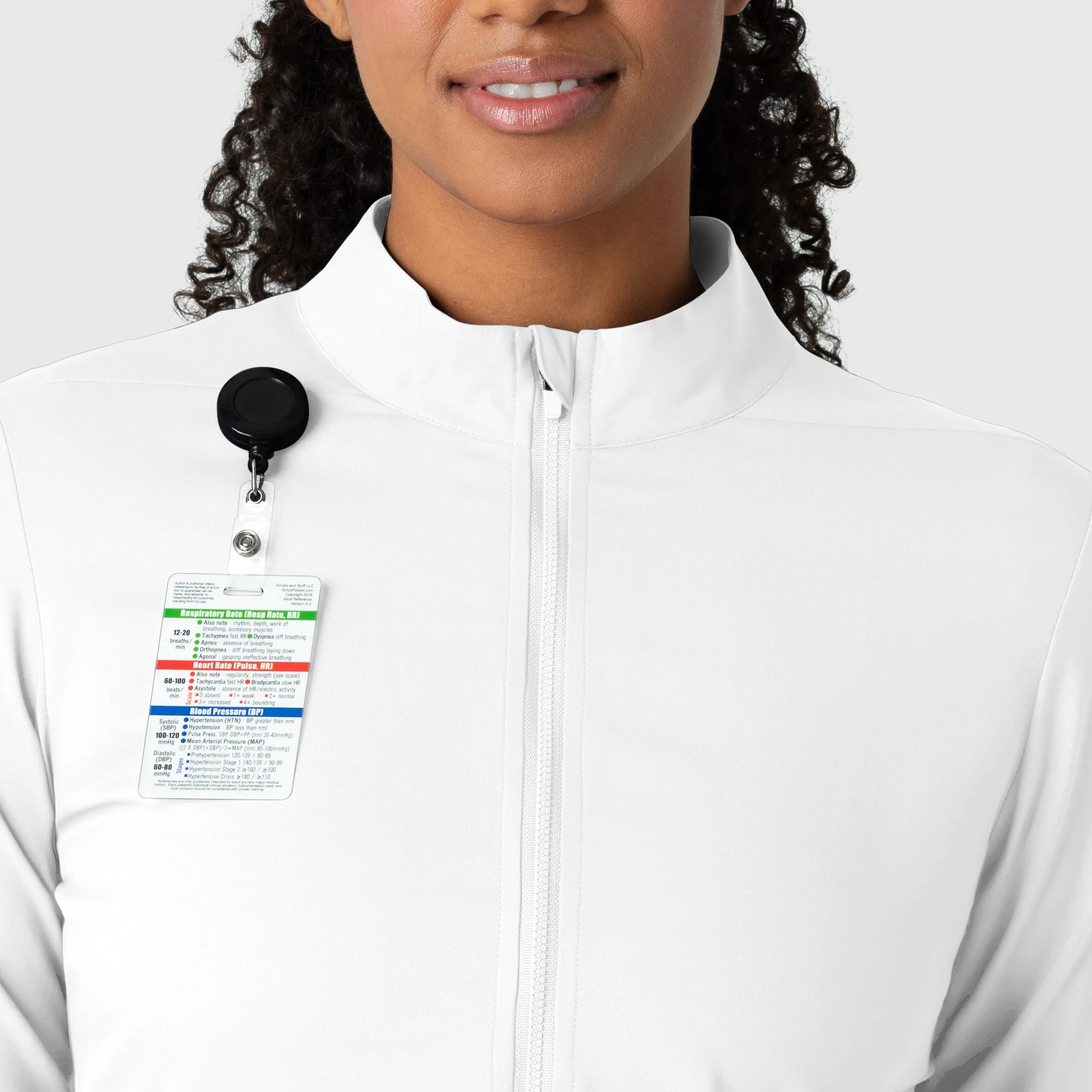 Boundless 8151 Warm Up Scrub Jacket White
