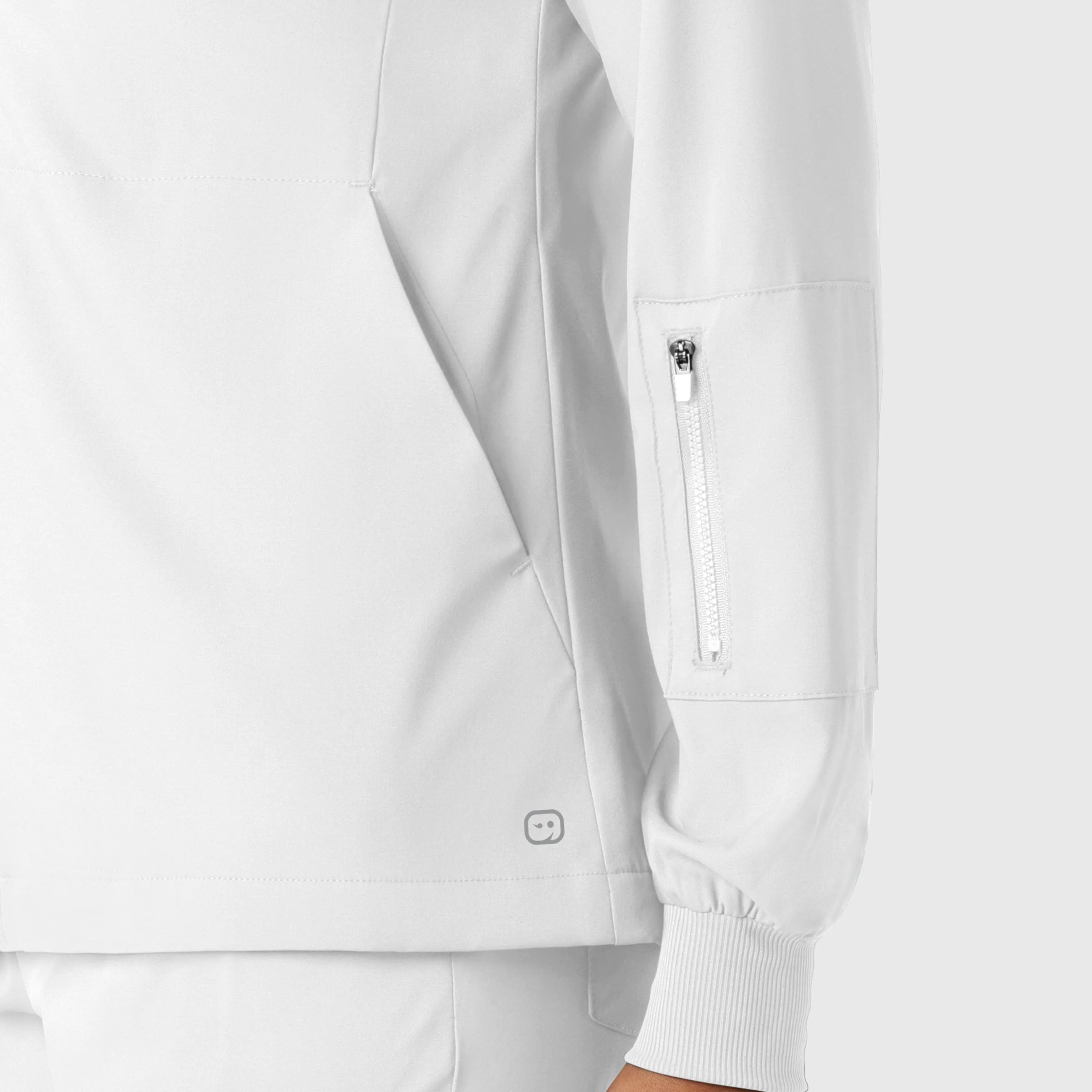 Boundless 8151 Warm Up Scrub Jacket White