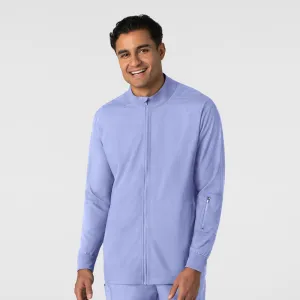 Boundless 8351 Men's Warm Up Scrub Jacket Ceil Blue