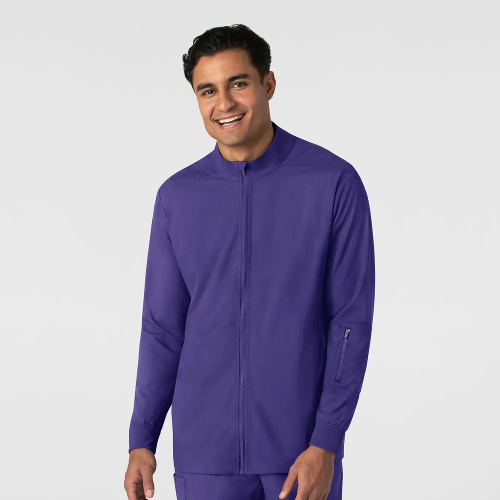 Boundless 8351 Men's Warm Up Scrub Jacket Grape