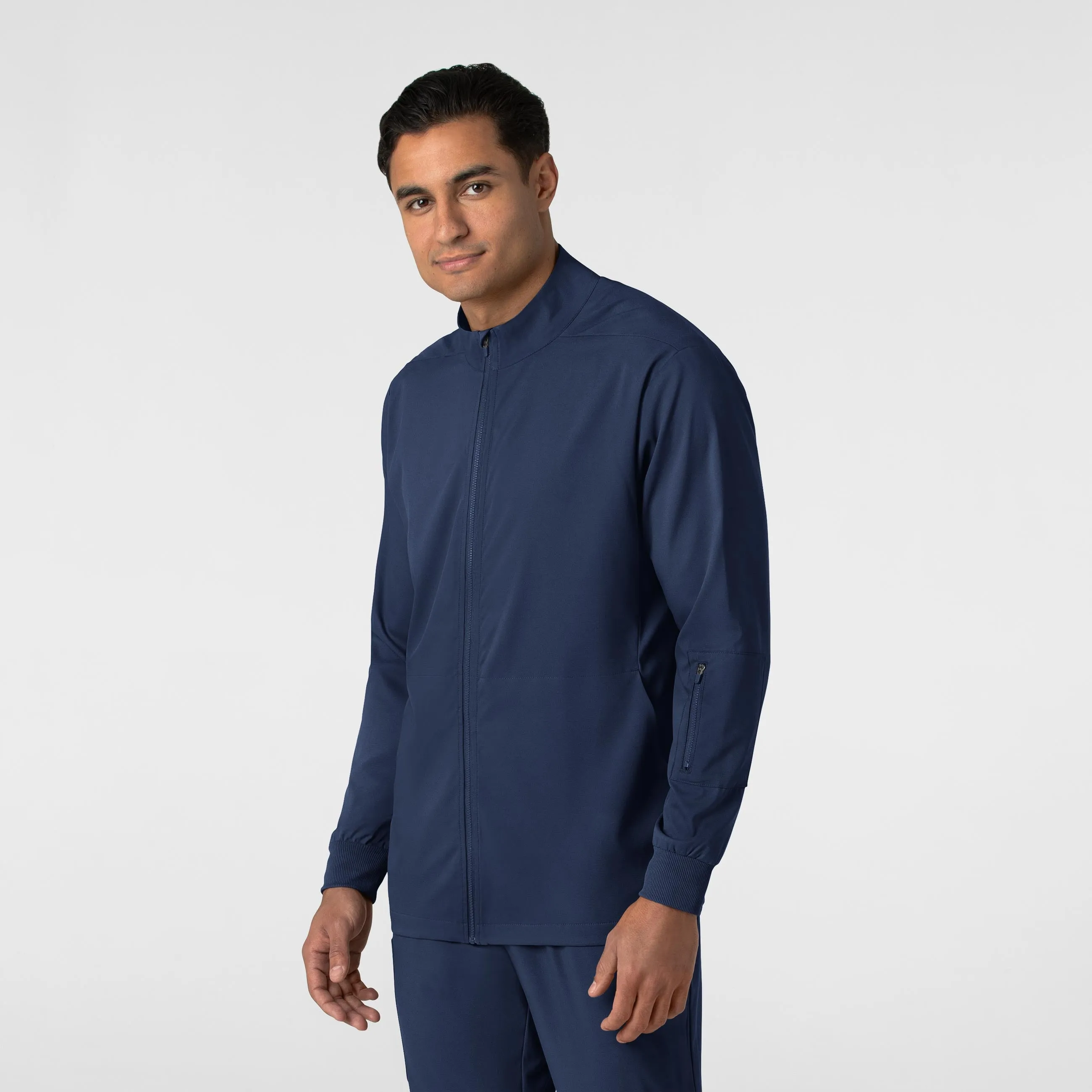 Boundless 8351 Men's Warm Up Scrub Jacket Navy