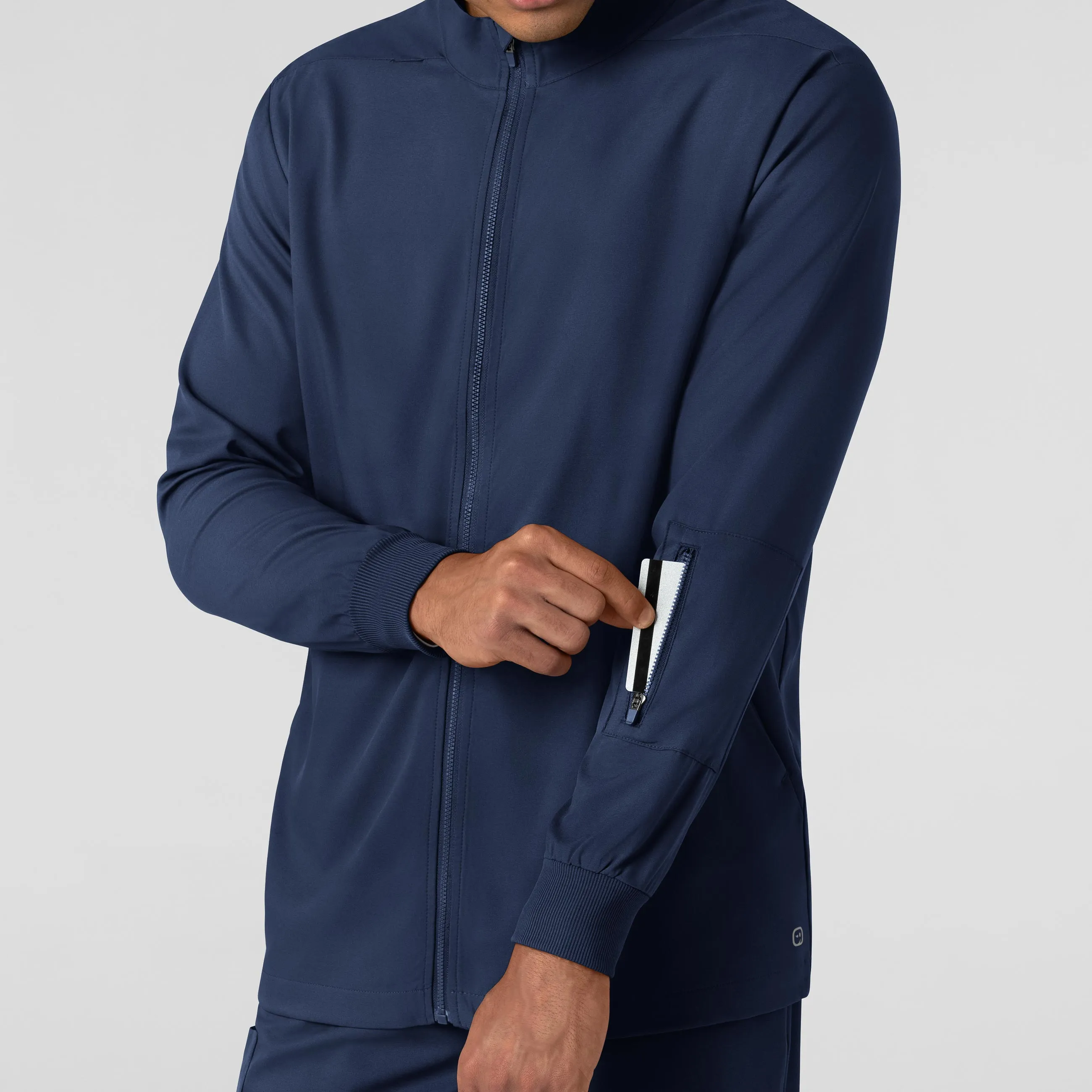 Boundless 8351 Men's Warm Up Scrub Jacket Navy