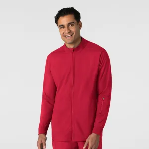 Boundless 8351 Men's Warm Up Scrub Jacket Red