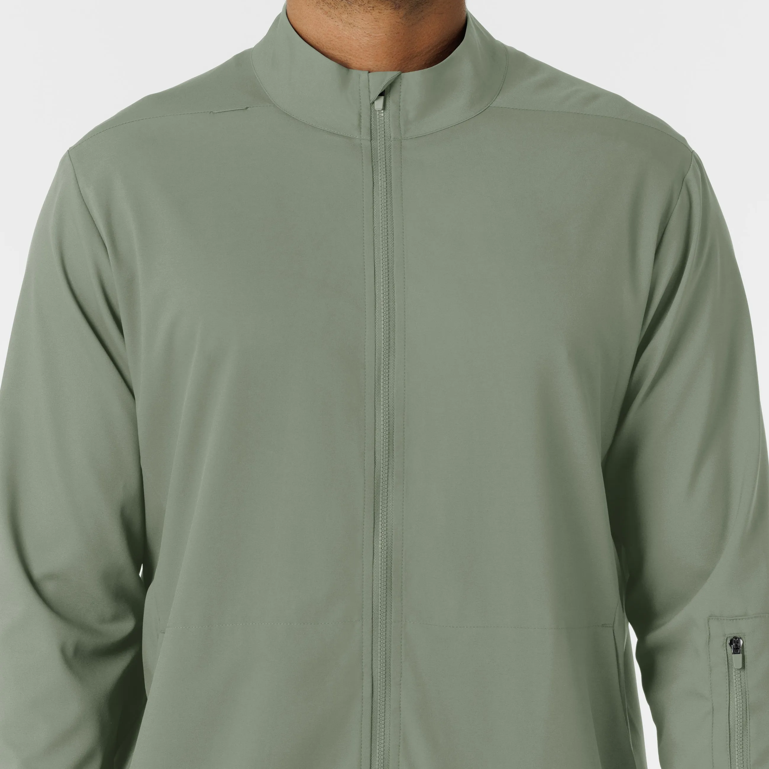 Boundless 8351 Men's Warm Up Scrub Jacket Sage