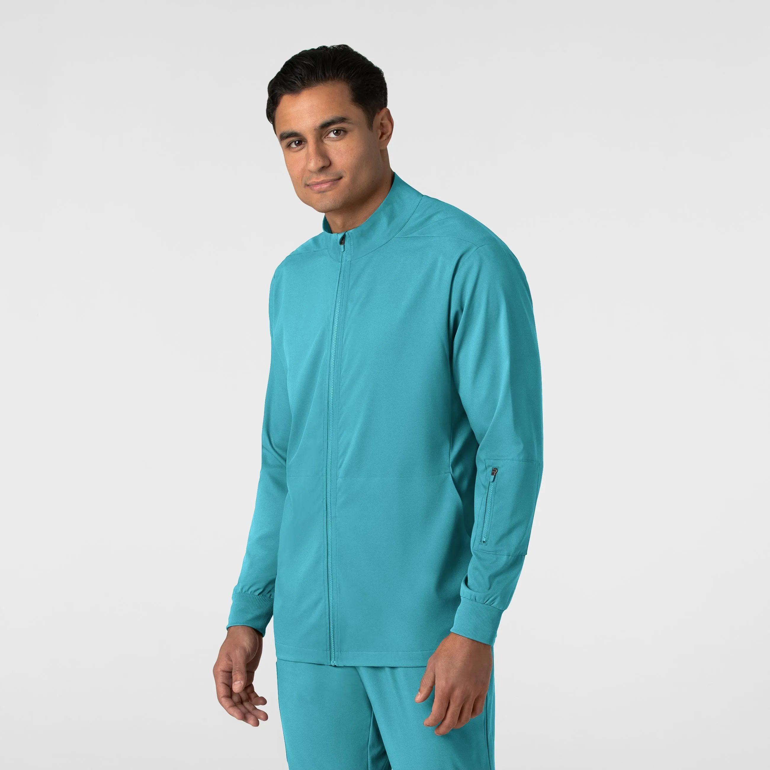 Boundless 8351 Men's Warm Up Scrub Jacket Teal